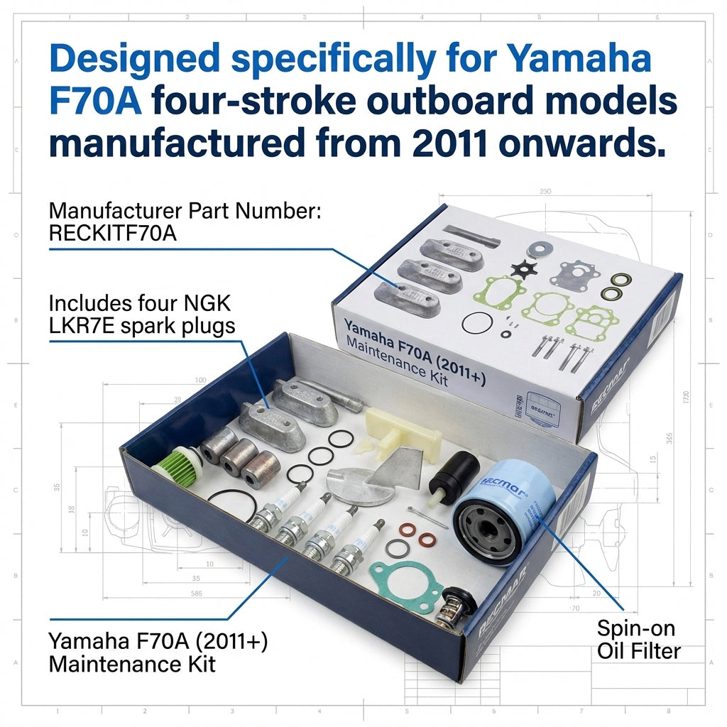 SERVICE MAINTENANCE Kit for Yamaha F70A (2011+) | 4Boats