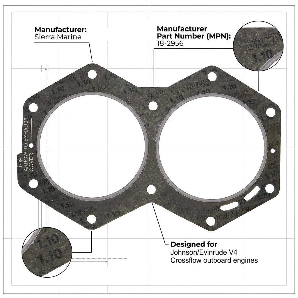 0318358 Head Gasket for Evinrude 80-140hp (1982-93) engines