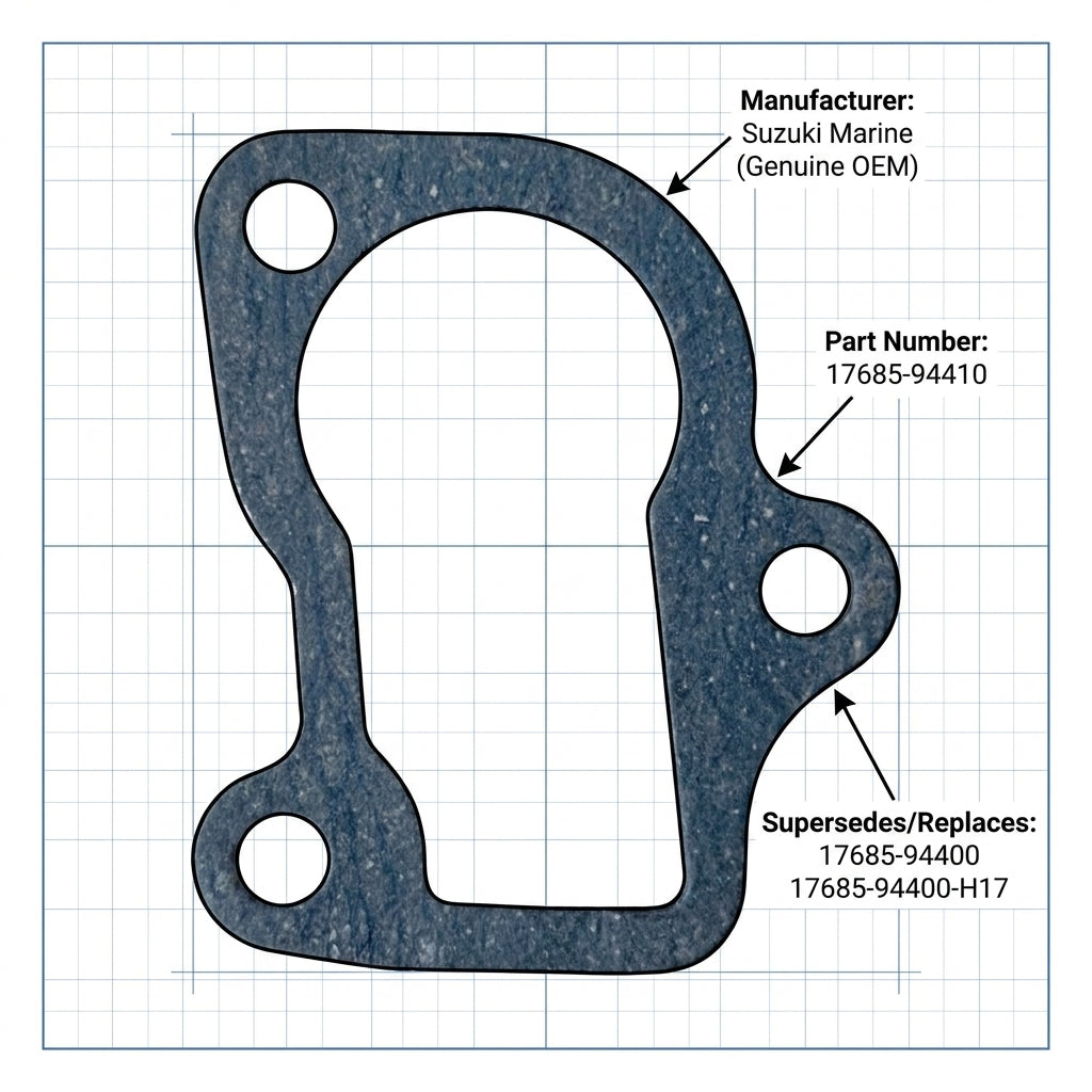 Suzuki Outboard Thermostat Cover Gasket 17685-94410 DT40 DT50 DT55 DT60 DT65