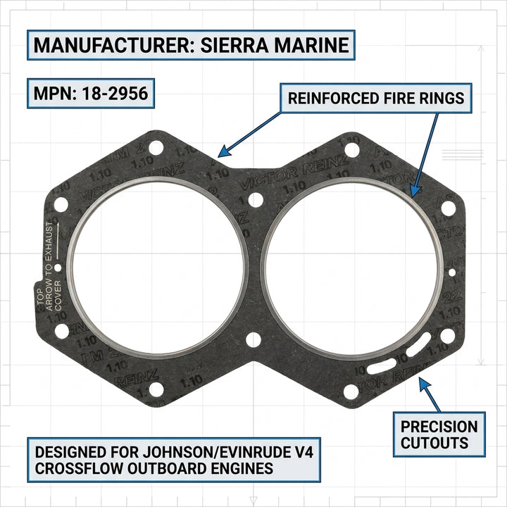 0318358 Head Gasket for Evinrude 80-140hp (1982-93) engines