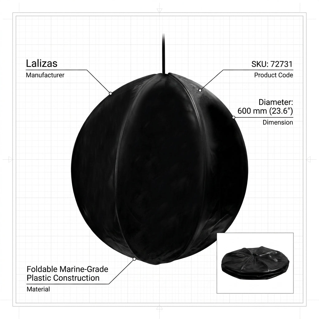 Lalizas Day Signal Ball Black 600mm Anchor Signal Marine Safety 4Boats 72731