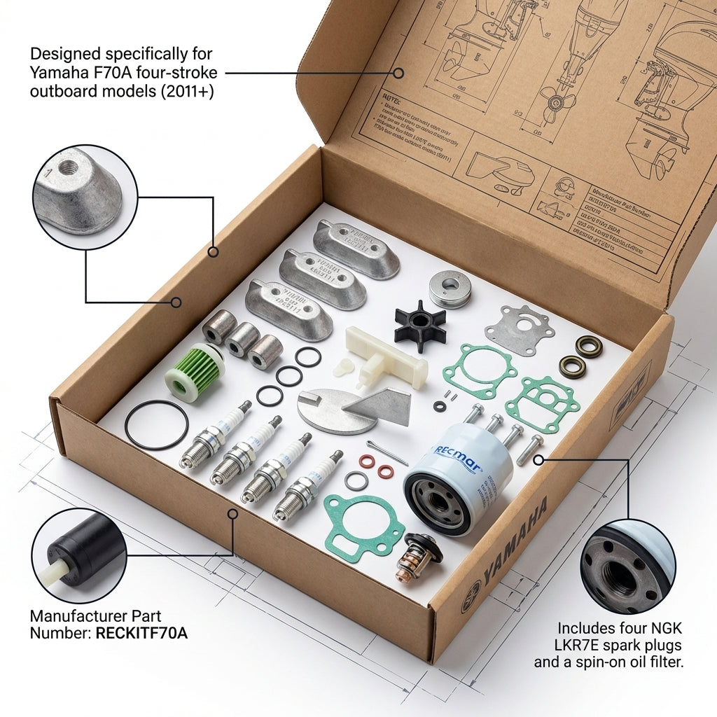 SERVICE MAINTENANCE Kit for Yamaha F70A (2011+) | 4Boats