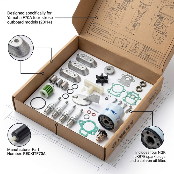SERVICE MAINTENANCE Kit for Yamaha F70A (2011+) | 4Boats