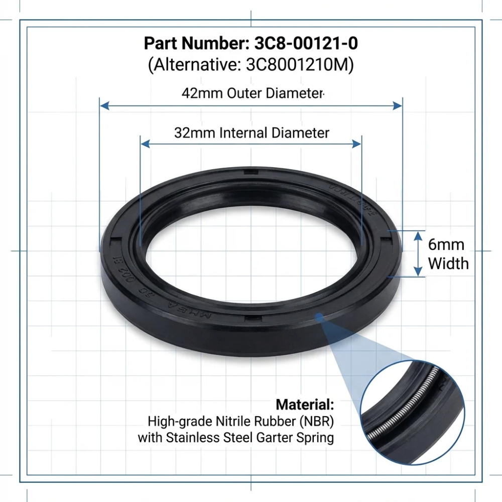 Oil Seal for Tohatsu Nissan Outboard 40HP 50HP 3C8-00121-0 32x42x6mm Crankshaft