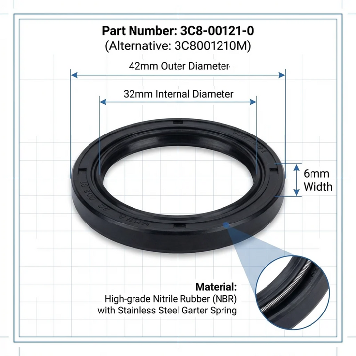Oil Seal for Tohatsu Nissan Outboard 40HP 50HP 3C8-00121-0 32x42x6mm Crankshaft