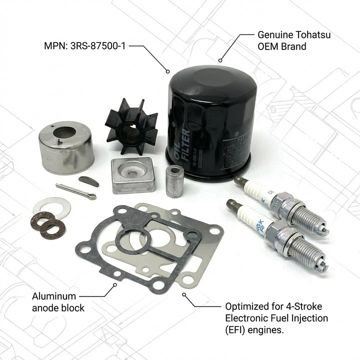 Genuine Tohatsu 100hr Service Kit MFS9.9E MFS15E MFS20E EFI 3RS-87500-1