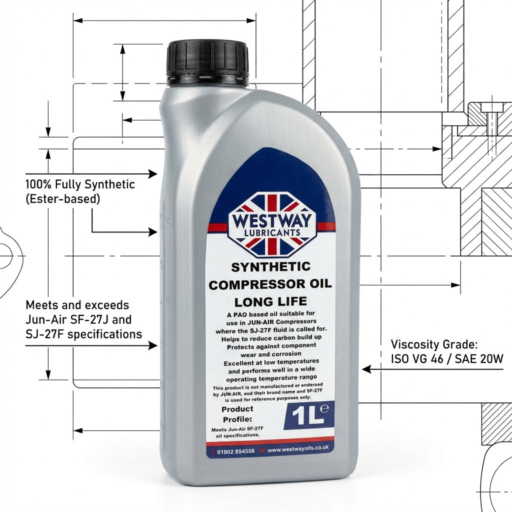Synthetic Compressor Oil for Jun-Air SJ-27F Replacement 1L SJ27F