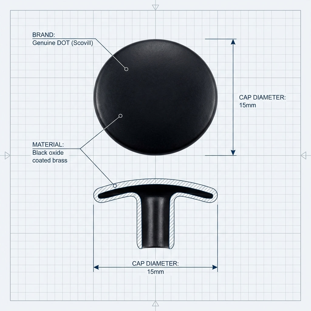 Durable DOT military black snap fastener CAP