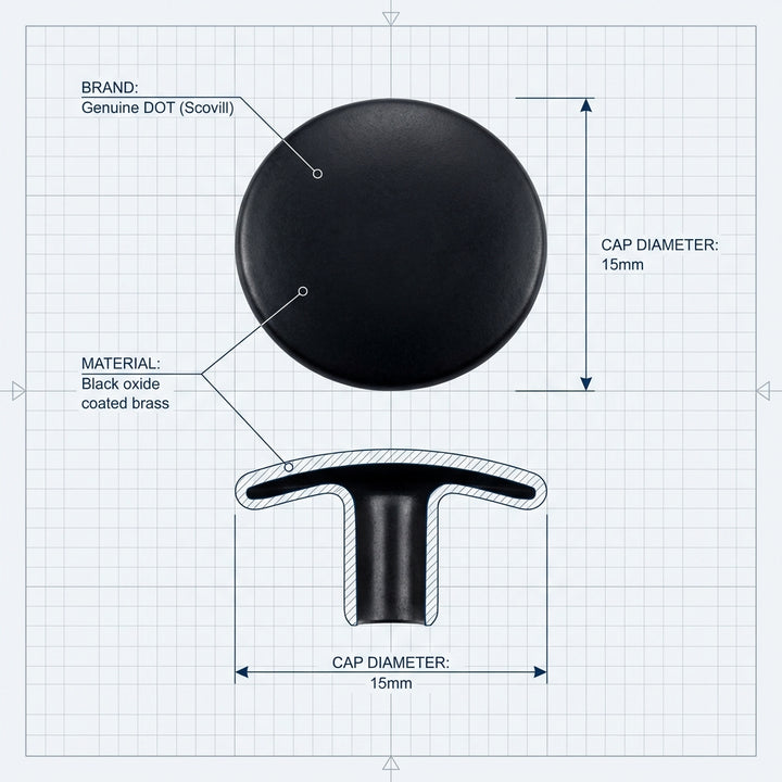 Durable DOT military black snap fastener CAP