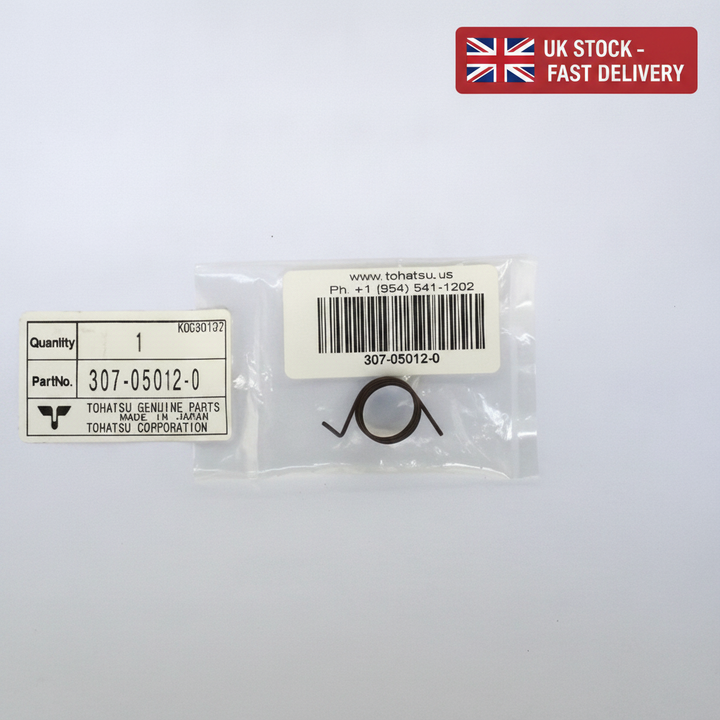 Tohatsu Genuine Return Spring 307-05012-0 for Outboard Engines - UK Stock image 1