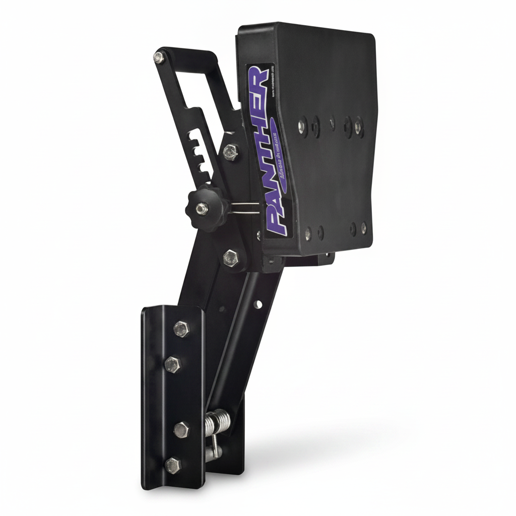 Panther Black Anodised Auxiliary Engine Bracket - 35 HP | 4Boats - Technical specification image 4