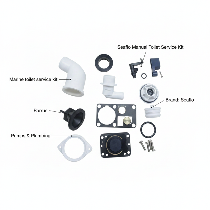 Seaflo Manual Toilet Service Kit RKIT-MTM | 4Boats - Technical specification image 2