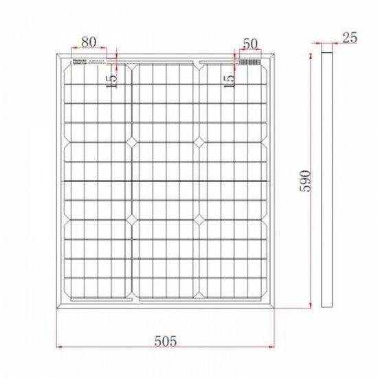 50W 12V solar panel with 5m cable - 4Boats