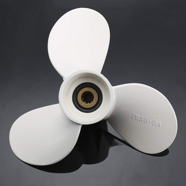 Aluminum Propeller for Yamaha Outboard | 7 1/2 x 8 BA | 3-Blade | 9-Tooth Spline