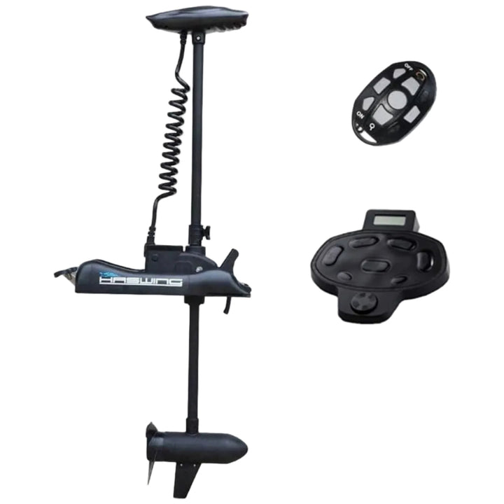 Haswing Cayman B GPS 55lbs 12V Bow Mount Trolling Motor - 54 inch Shaft - Black
