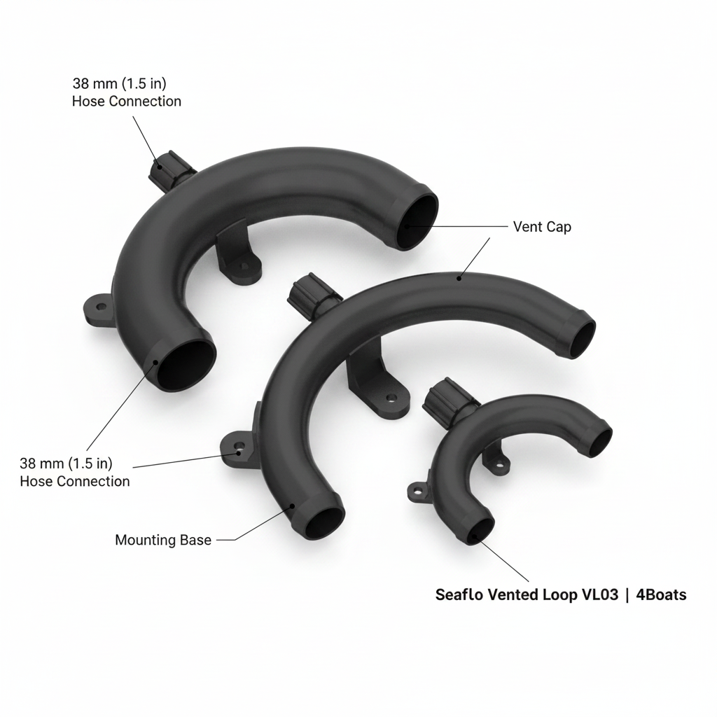 Seaflo Vented Loop 38 mm (1.5 in) VL03 | 4Boats - Technical specification image 2