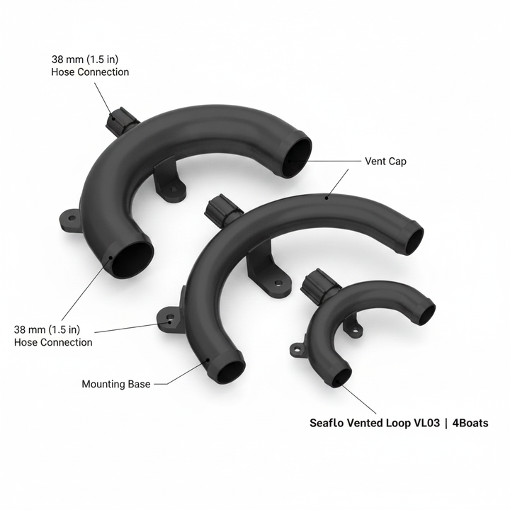 Seaflo Vented Loop 38 mm (1.5 in) VL03 | 4Boats - Technical specification image 2