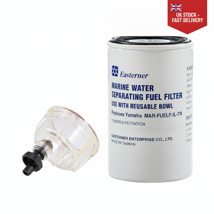 Water Separator Fuel Filter, 10 Micron — Reusable Bowl | 4Boats - UK Stock image 1