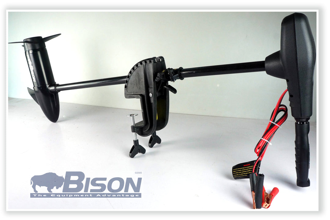 Bison 55 Electric Outboard Motor 12V 55lb Thrust + Free Spare Prop Kit | 4boats