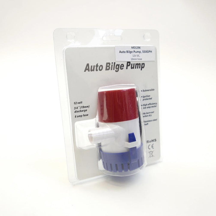 550 GPH Automatic Bilge Pump, 12V DC - 4Boats