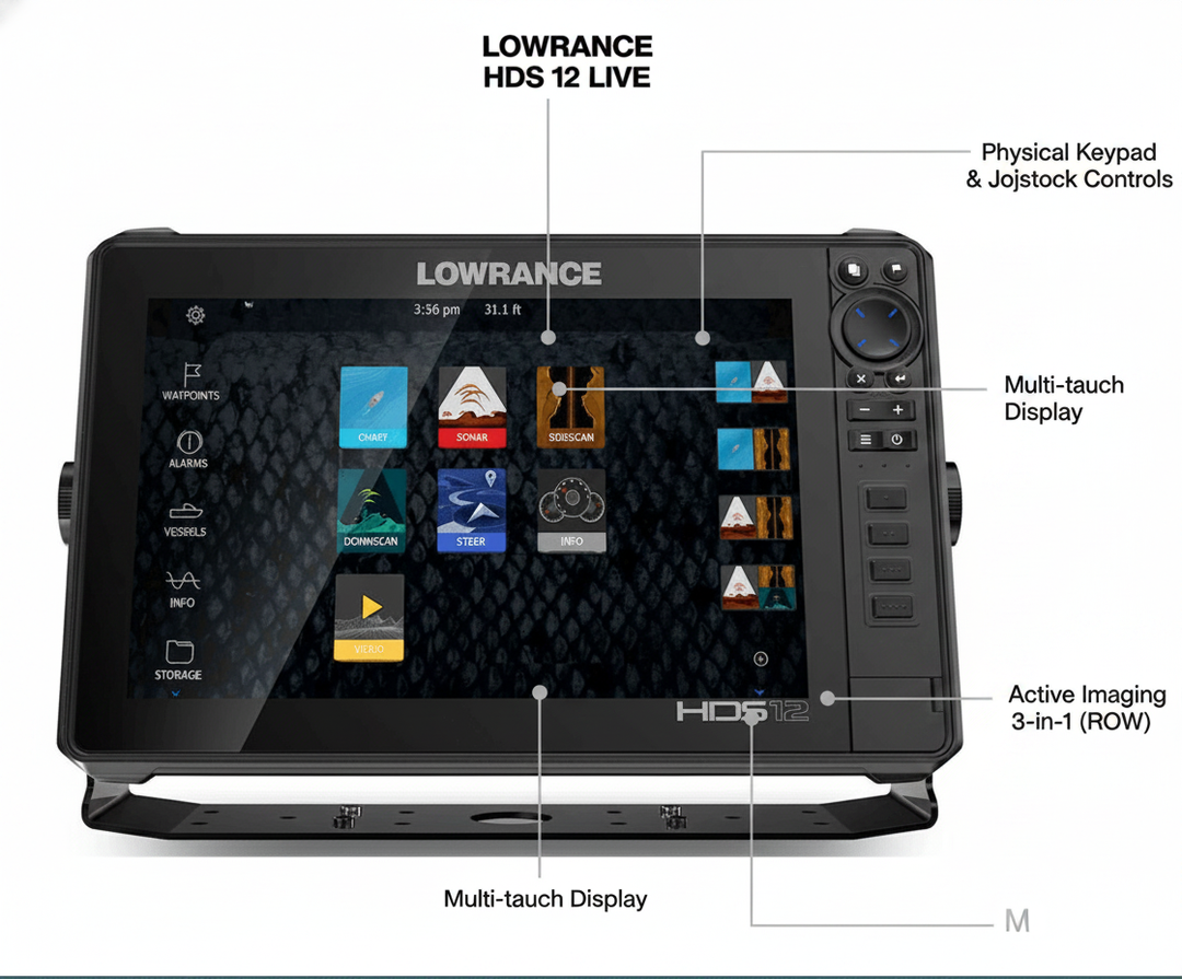 Lowrance HDS 12 LIVE Fishfinder with Active Imaging 3-in-1 (ROW) - Technical specification image 2