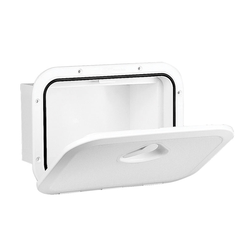 TOP LINE Storage Hatch w/Lock, White, 270x375mm