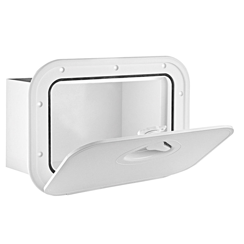 MID LINE Storage Hatch w/Lock, White, 278x378mm