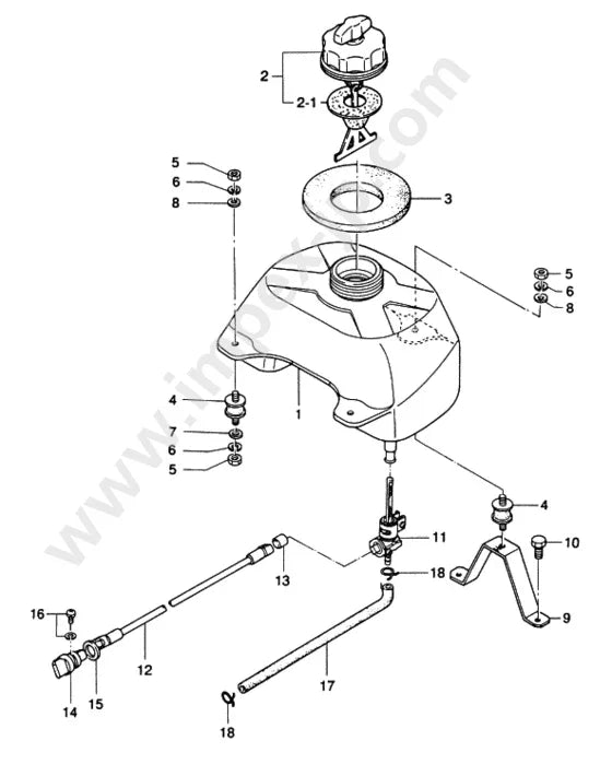 Genuine Tohatsu Fuel Tank Stay 369B70312-0 Integral Tank Bracket M4C M5B