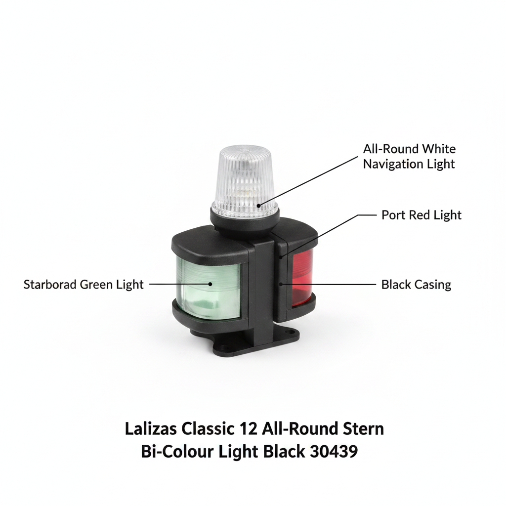Lalizas Classic 12 All-Round Stern Bi-Colour Light Black 30439 - Technical specification image 2
