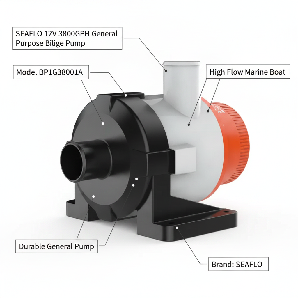 SEAFLO 12V 3800GPH General Purpose Bilge Pump BP1G380001A High Flow Marine Boat - Technical specification image 2
