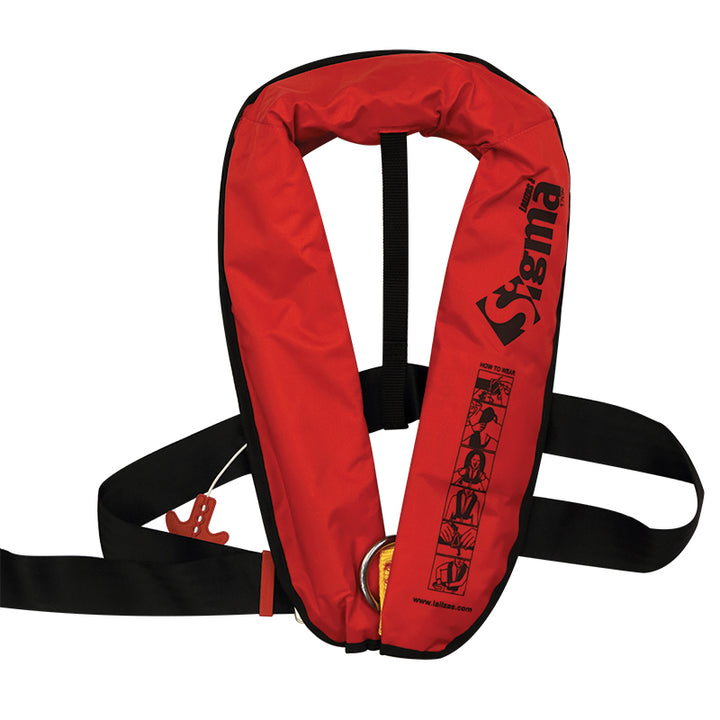 Lalizas Sigma 170N Manual Inflatable Lifejacket Red ISO Adult 71097 Marine Safety