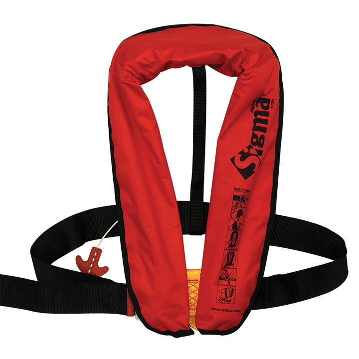 Lalizas Sigma 170N Manual Inflatable Lifejacket Red ISO Adult 71097 Marine Safety