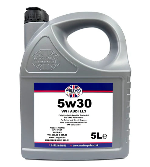 5W30 C3 Fully Synthetic Engine Oil VW Longlife 504.00 507.00 Mid SAPS