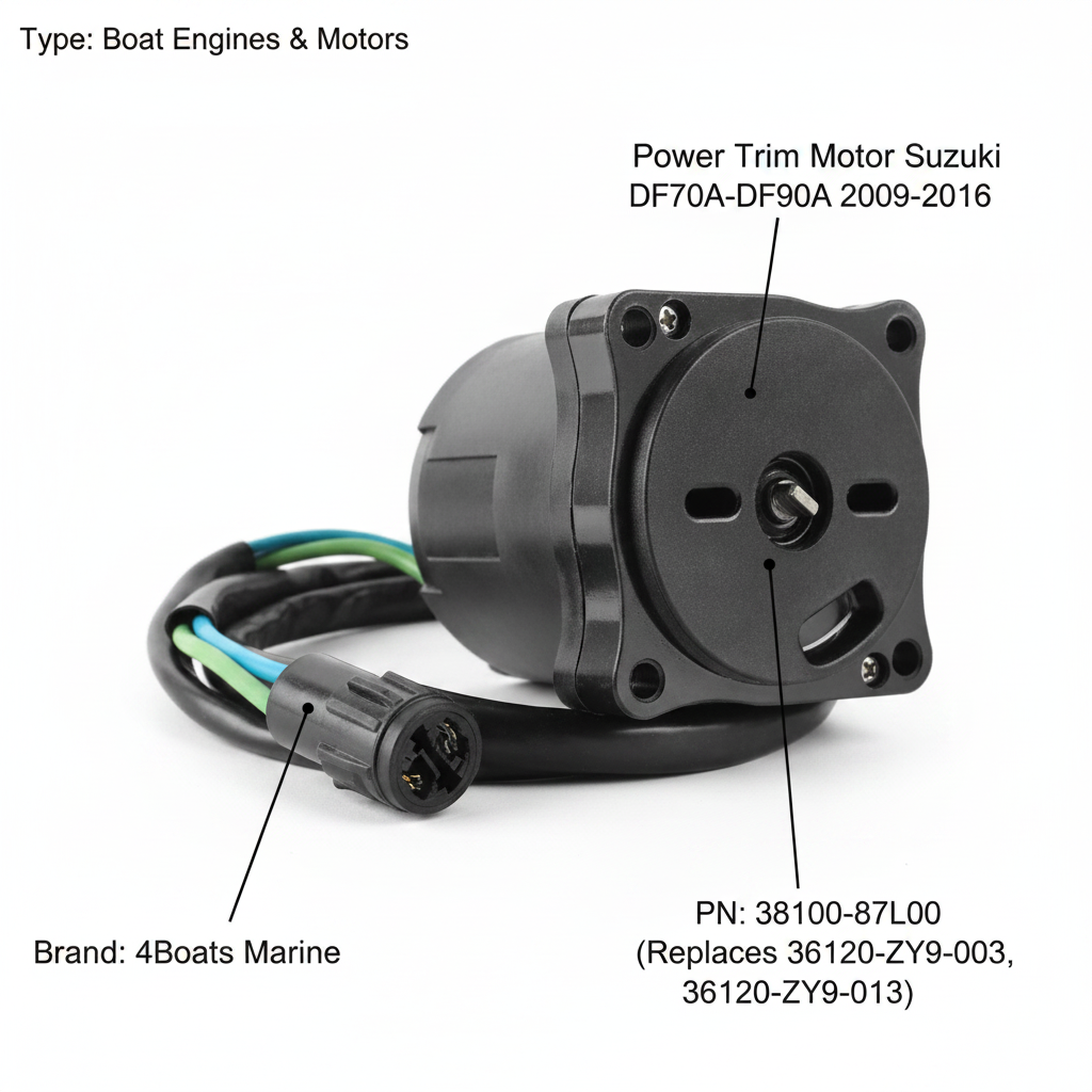 Power Trim Motor Suzuki DF70A DF80A DF90A Outboard 2009-2016 38100-87L00 PTT - Technical specification image 2