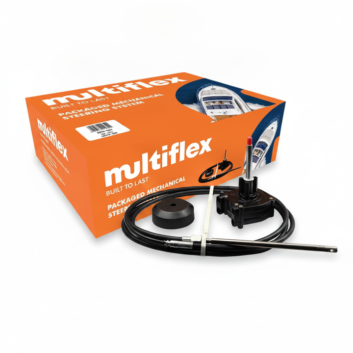 10ft Boat Steering Kit Helm Bezel Cable 3.05m Outboard Up to 200HP Multiflex - Studio image 1