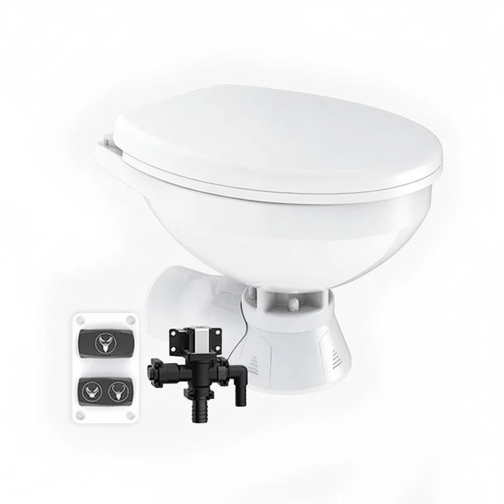 Seaflo Quiet Flush Sea Water 24V Regular | 4Boats - Alternative angle image 2