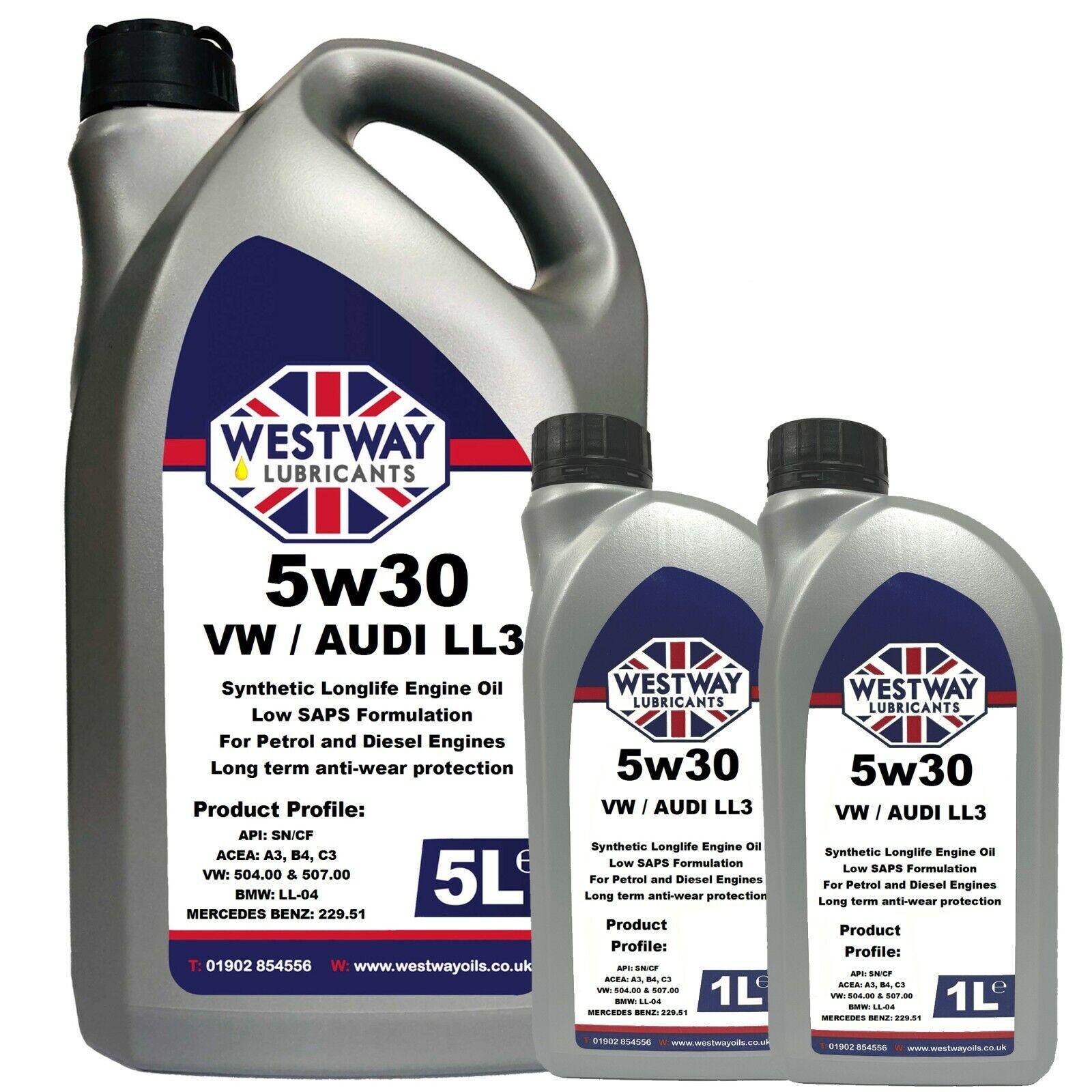 5w30 Fully Synthetic VW 504 / 507 C3 Low SAPS Engine Oil