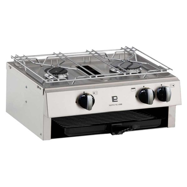 Tasman 4500 LPG 2 Burner Marine Hob & Grill - Stainless Steel Manual Ignition