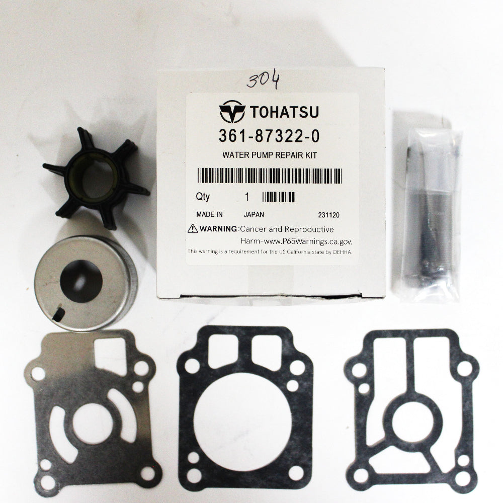 Tohatsu Water Pump Kit 25hp 30hp 40hp 361-87322-0 Mercury 853792A07 Impeller