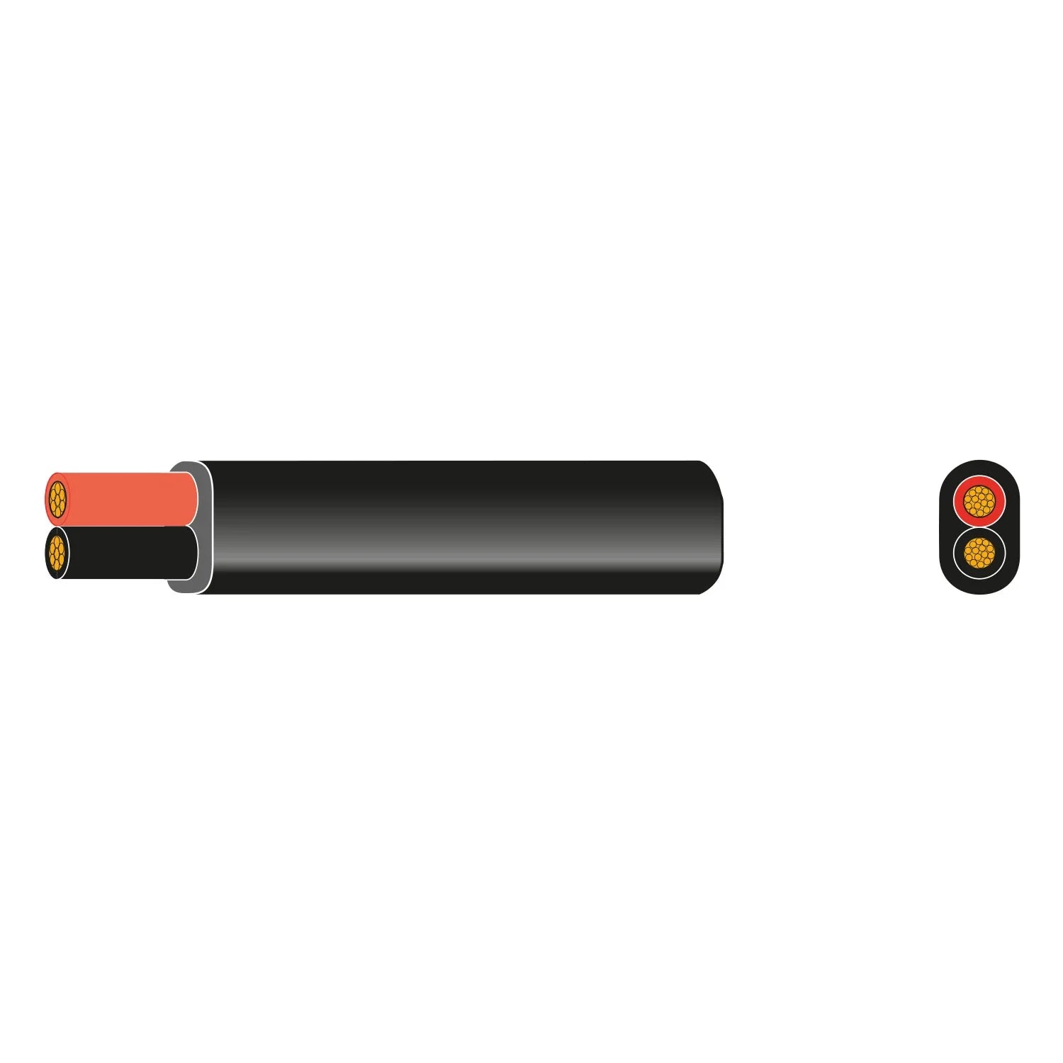 AMC Thin Wall 2-Core Cable 2 × 1.5 mm² x 100 m | 4Boats