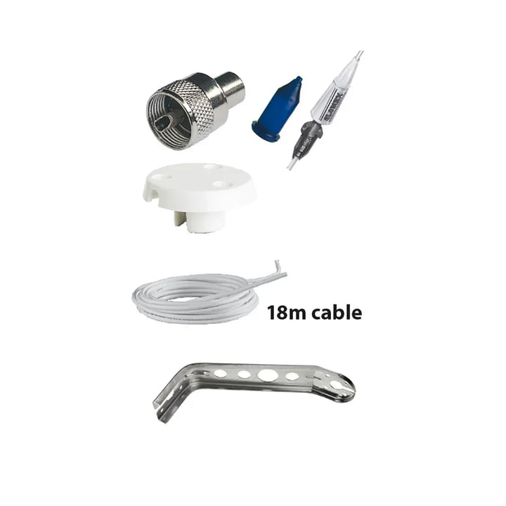 Glomex 0.9 m Stainless Steel Whip - Full Kit | 4Boats