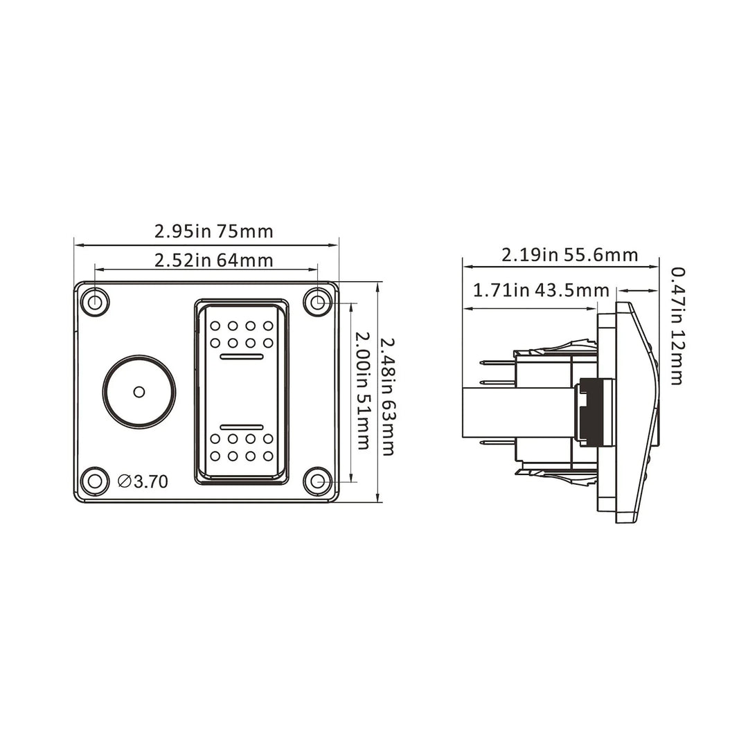 Seaflo Alarm Switch Panel Only 12V | 4Boats