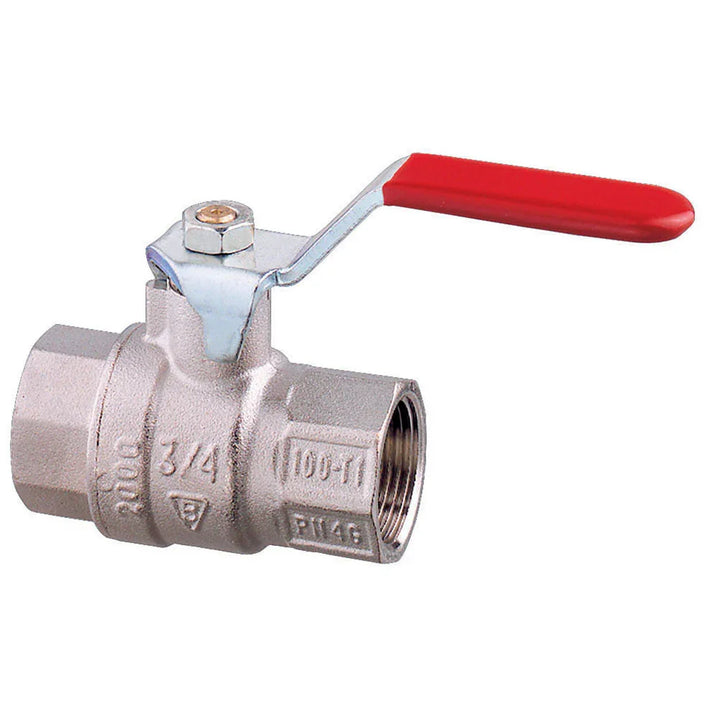 Guidi Nickel 15mm (1/2in) Nickel-Plated Lever Ball Valve M-M | 4Boats