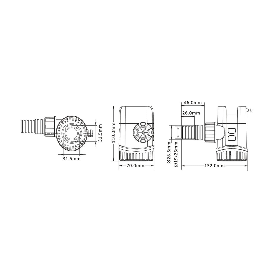 Seaflo Manual 600 GPH 12V Bilge Pump (Non-Autom | 4Boats