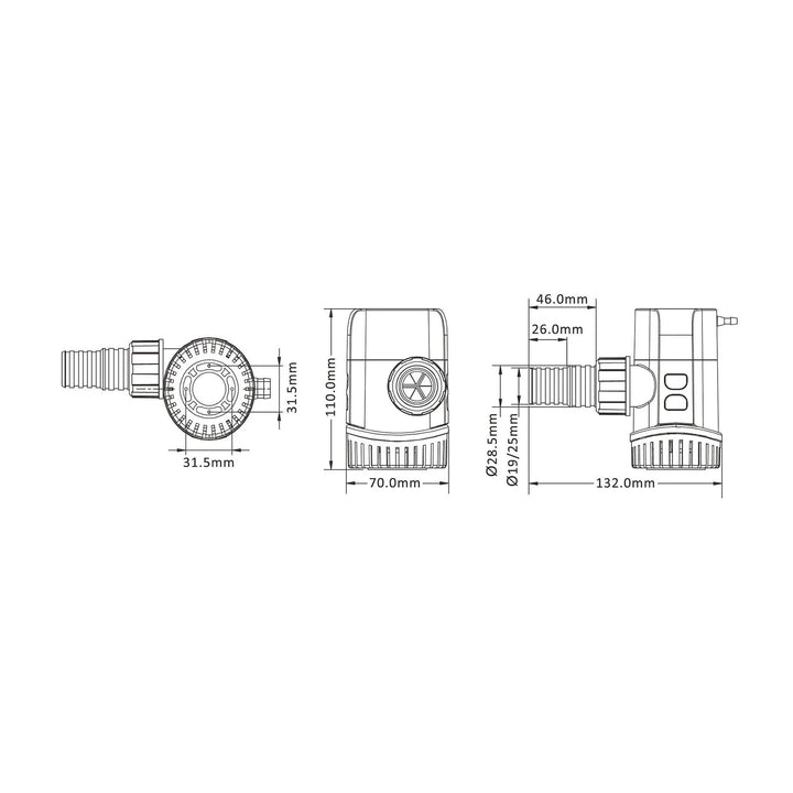Seaflo Manual 600 GPH 12V Bilge Pump (Non-Autom | 4Boats