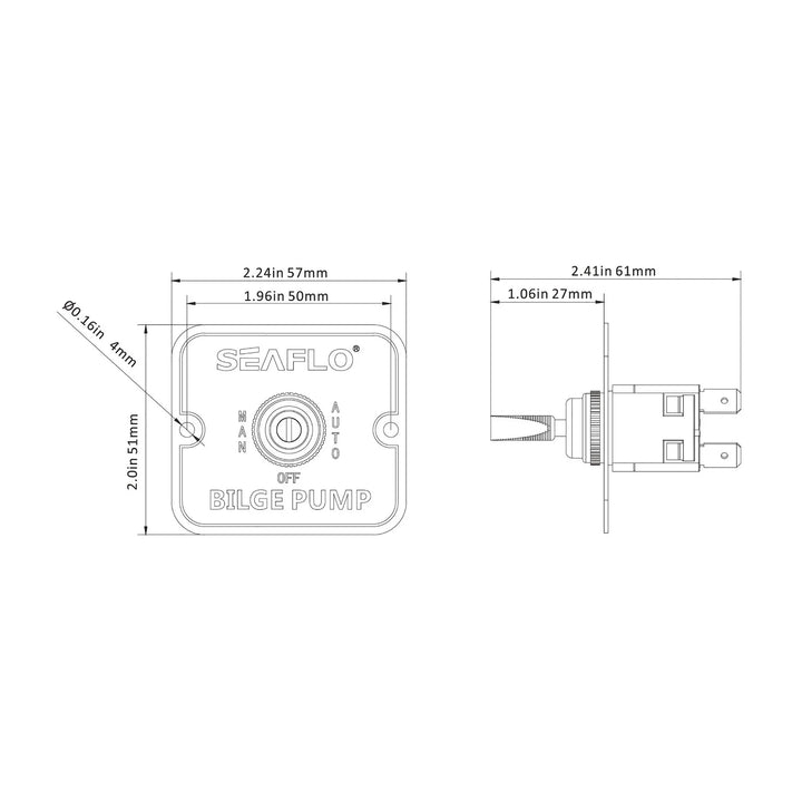 Seaflo Bilge Switch Panel SP01 | 4Boats