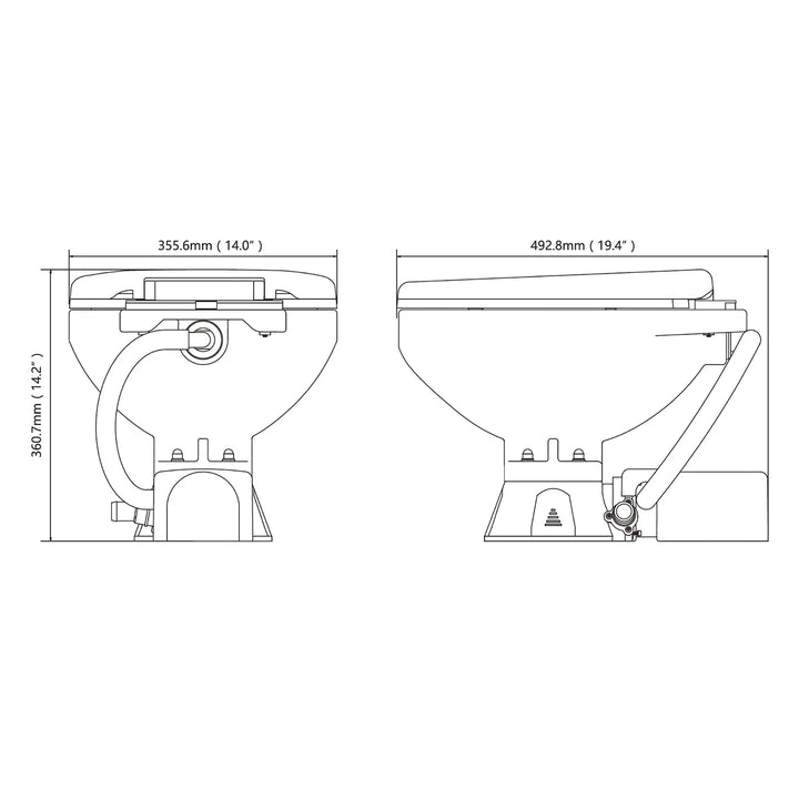 Seaflo Electric Marine Regular Toilet 12V | 4Boats