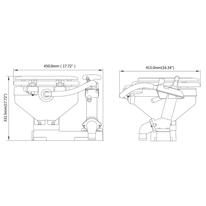 Seaflo Manual Marine Toilet - Compact | 4Boats