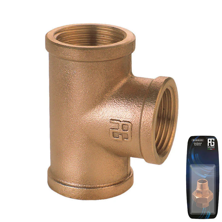 Guidi Bronze Equal Tee F-F-F 38.1 mm (1/2 in) - Retail Pack | 4Boats