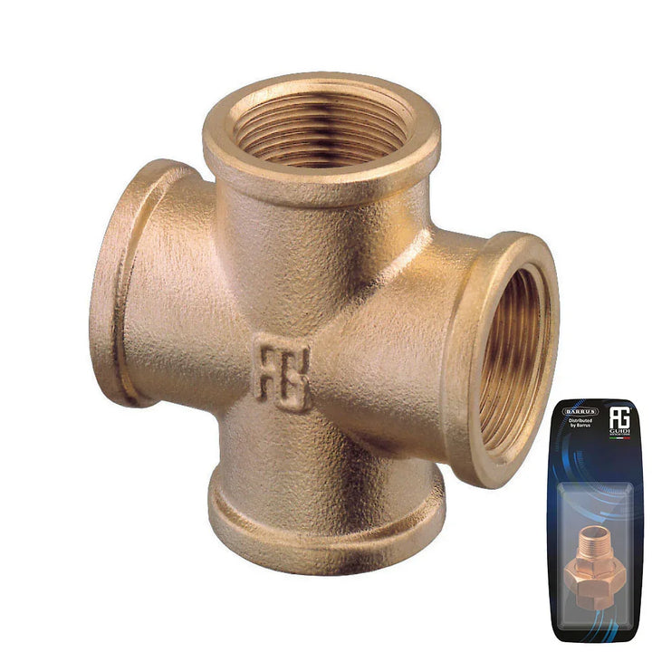 Guidi Brass Equal Cross Female 50.8 mm (2 in) Retail Packed | 4Boats